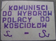 ULOTKA SOLIDARNOŚĆ WALCZĄCA-BOJKOT WYBORÓW