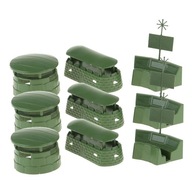 9 ks DIY Model Toys Sand Table Bunkers Model