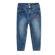 Cool Club Spodnie jeansowe cekinowe serca r 140