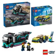 KLOCKI LEGO Samochody 60406 Samochód z lawetą + 60383 Elektryczny samochód