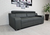 Kanapa 210cm SKÓRA sofa z funkcją spania ze skóry