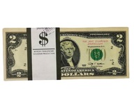 2 dolary USA banknot do zabawy i nauki plik100szt+GRATIS