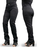 Jeansy na motocykl czarne kevlar rozmiar 18