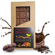 Mliečna čokoláda Tabuľka 45% Kakao Bez Lepenia Ručne vyrobené I-ORGANIC