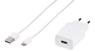 Sieciowa Ładowarka USB + Kabel USB - USB C 2A 15W VIVANCO SKLEP GSM W-WA
