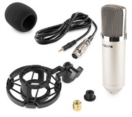 Zestaw Mikrofon Pojemnościowy XLR Kabel Kosz Anty