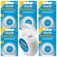 ORAL-B Essential Floss NIĆ DENTYSTYCZNA NIEWOSKOWANA miętowa 50m - 5 sztuk