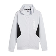 Bluza treningowa męska PUMA Fit Double Knit FZ Hoodie silver mist XS