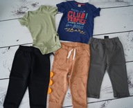 H&M zestaw dla cłopca spodnie dresowe t-shirt 80-86 cm 12-18 m R4