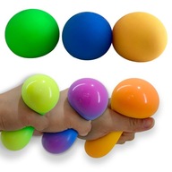 3x Antistresové loptičky meniace farbu s farebnou penou