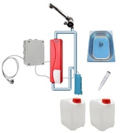 Komponenty mobilného umývadla (teplá voda) na zabudovanie
