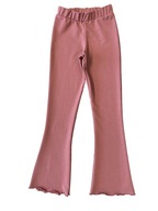 Spodnie legginsy dzwony leginsy dziewczęce FLARE Antyczny Róż - 158