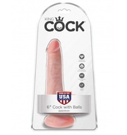 King Cock 6" Cock with Balls Flesh