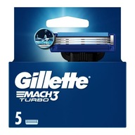 Gillette Mach3 Turbo Ostrza wymienne do maszynki dla mężczyzn, 5 szt.