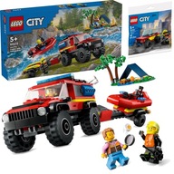 LEGO City Terenowy wóz strażacki z łodzią ratunkową 60412 + Saszetka 30585