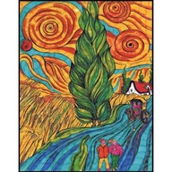 Kol. Van Gogh Cesta s Cyprisom a hviezdou