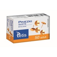 Pinezki złote 50szt p10. TETIS