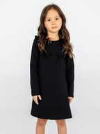 Dievčenské šaty s dlhým rukávom ALL FOR KIDS Vianoce čierna veľ. 128/134