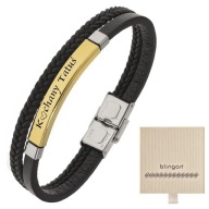 Férfi karkötő apák napjára Apák napi ajándék állítható gravírozás BLINGART