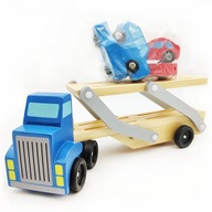Drevený kamión s autíčkami pre deti