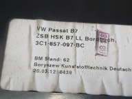Volkswagen PASSAT CC Handschuhfach des Beifahrers 3C1857097BC