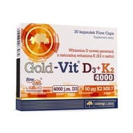 OLIMP Gold Vit D3 + K2 4000, 30kaps.