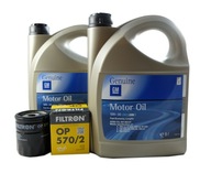 Filtron OP 570/2 Olejový filter + 2× Motorový olej GM Dexos2 5 l 5W-30