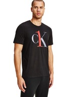 CALVIN KLEIN T-SHIRT CZARNY MĘSKI Z LOGO S 1AXE4_B*