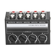 CX400 Mini pasívny stereo mixer prenosný 4-kanálový stereo mixážny pult pre