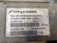 Fiat Grande Punto computer, control unit 51806498 MJD6F3.P7 71600.019.07