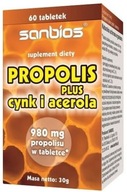 Propolis Plus Cynk i Acerola 60 tabletek SANBIOS