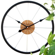 Veľké hodiny Kovový LOFT na bicykel Bike 42cm