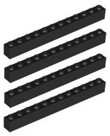LEGO Klocek 1x12 Czarny/Black (6112/611226) x4