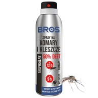 Spray na Komary i Kleszcze 180ml Najwyższe Stężenie 50% DEET Bros