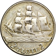 Polska, II RP, 2 złote 1936, Żaglowiec, st. 2-/3+