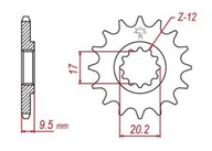 GROSSKOPF PREDNÉ OZUBENÉ KOLESO 2084 12 KTM 50EXC 96-03