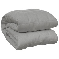 vidaXL Záťažová deka, sivá, 135x200 cm, 6 kg, látka