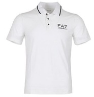 EMPORIO ARMANI Białe Męskie Klasyczne Polo Polówka White Men Polo EA7 _ XXL