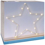 Vianočná hviezda svietiaca dekorácia kovová svetelná batéria 29cm