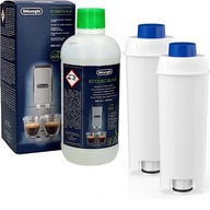 MOCNY DeLonghi ODKAMIENIACZ 500ml + 2x Filtr AquaLunga do EKSPRESU DeLonghi