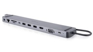 Stacja dokująca, Adapter USB-C 11w1 REAL-EL