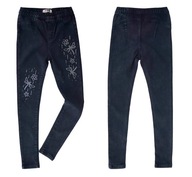 695A Spodnie ocieplane jeans guma roz 146/152