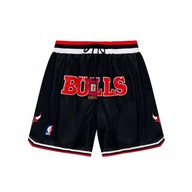 Nba Chicago Bulls Haftowane spodenki do koszykówki Black