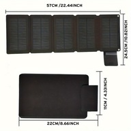 1 ks prenosná skladacia nabíjačka pre solárne panely s výkonom 50 W, pre