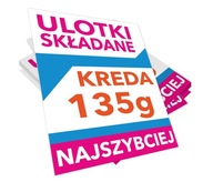 135g ULOTKI SKŁADANE A4 do DL lub do A5 250 sztuk