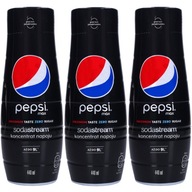 Zestaw Syropów koncentrat do wody SodaStream Pepsi MAX 3x440ml