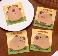 Samolepiace kartičky Sticky Notes Kapybara Capibara Poznámky - 120 kusov