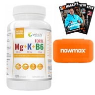 WISH MG+K+VIT B6 FORTE KOMPLEX VITAMIN MAGNEZ DRASLÍK 120 kaps + PILL BOX