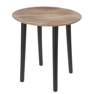 Kávový stolík malý okrúhly do obývačky Industriálny 40 cm LOFT čierna MDF