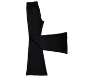 Spodnie DZWONY bawełniane OCIEPLANE legginsy dla dziewczynki czarne 146